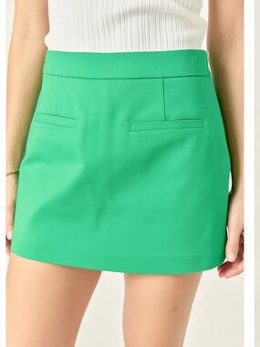 English Factory Emerald Green Mini Skirt